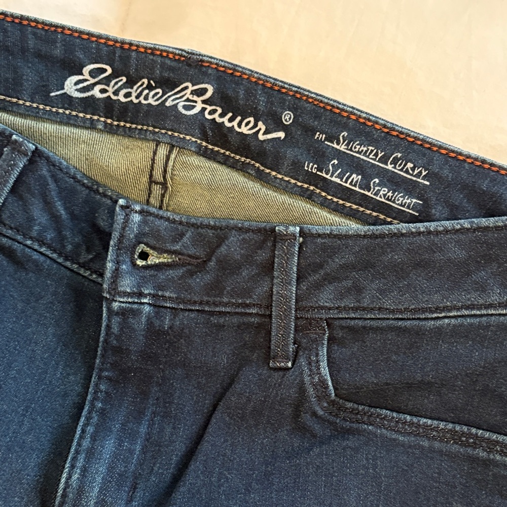 Eddie Bauer Women's Dark Indigo Straight Leg Jeans
